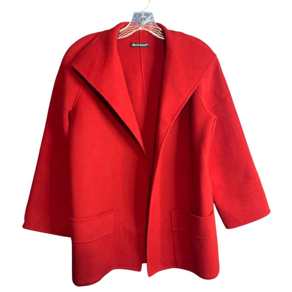 Alexandra Bartlett Red Wool Open Jacket XS
